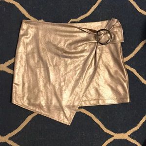 Zara Metallic Mini Skirt
